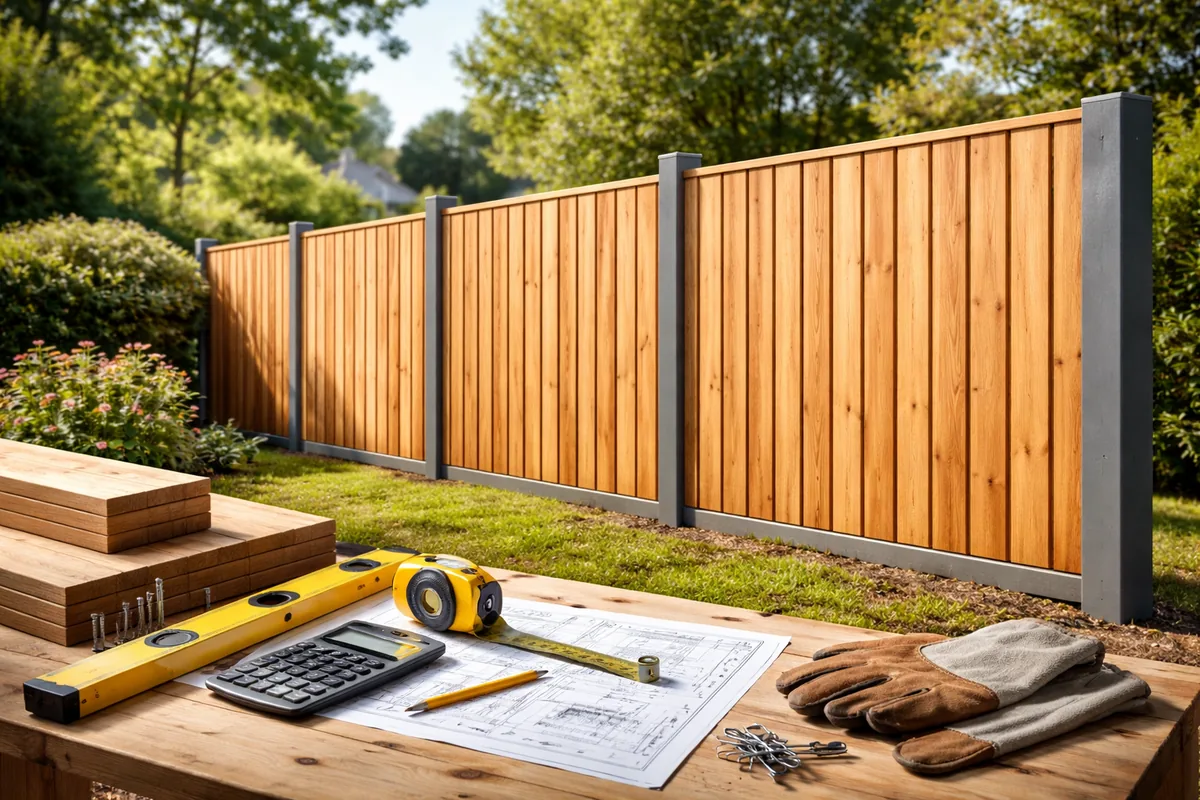 Comment calculer le coût de la pose d'une clôture en bois au m²