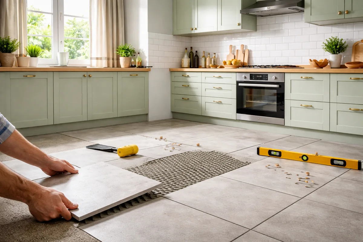 Comment installer un carrelage dans une cuisine de 12 m²