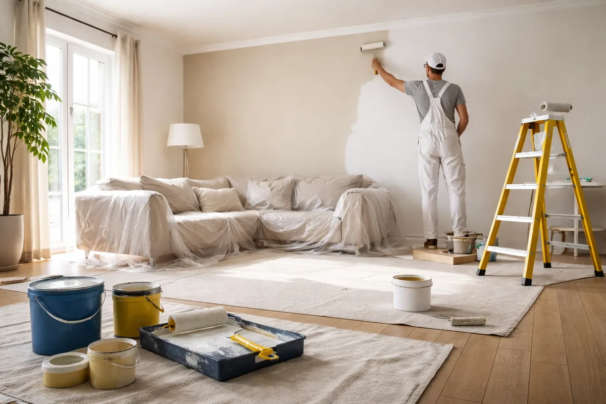 Combien de temps faut-il pour peindre un salon de 30 m²